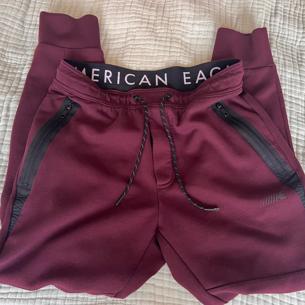 American Eagle Outfitters Maroon Jogger Sweatpants